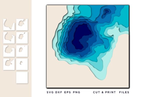 3D Blue Wave, Ocean Depths 3D SVG Shapes Review