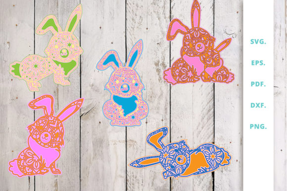 3D Bunny out of Mandala Bundle: 3D SVG Shapes Review