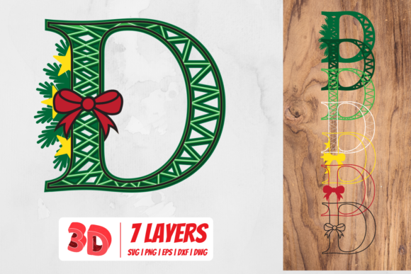 3D Christmas Letter D: A 3D SVG Review for Brand Design
