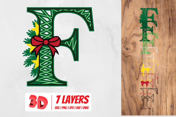 3D Christmas Letter F: 3D SVG Review for Crafters