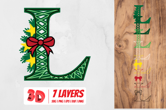 3D Christmas Letter L: A 3D SVG Review for Handmade Sellers