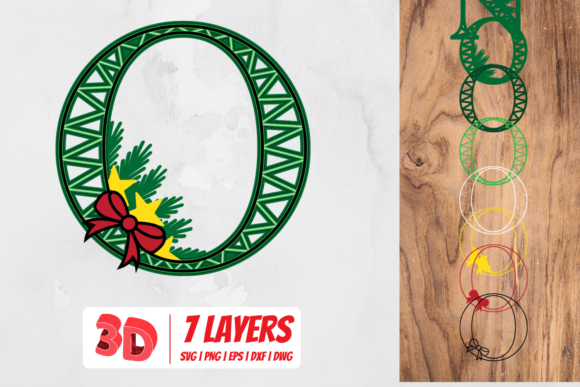 3D Christmas Letter O: 3D SVG Review