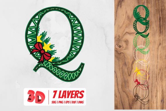 3D Christmas Letter Q: A Designer’s Review of This 3D SVG Asset
