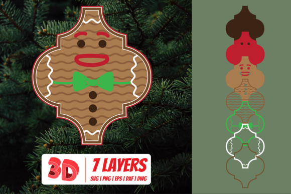3D Gingerbread Man Cut File: A 3D SVG Christmas Asset Review