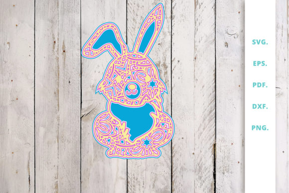 3D Multi Layer Bunny out of Mandala 1: A 3D SVG Shapes Review