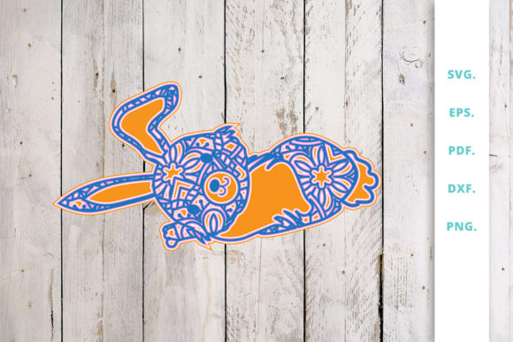 3D Multi Layer Bunny out of Mandala 5