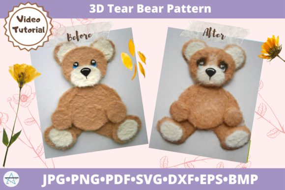 3D Tear Bear Pattern Cut File Review: Shapes & 3D SVG