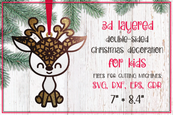 Cute Deer 3D SVG Christmas Ornament Review