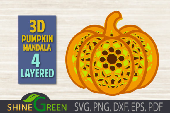 Fall Pumpkin Mandala 3D Layered SVG, PNG Review