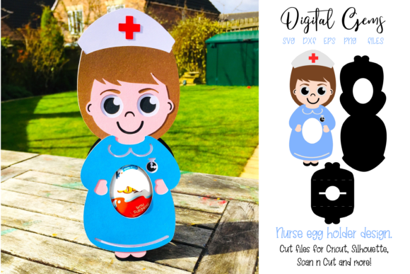 Nurse Egg Holder Design: 3D SVG Shapes for Editorial Use
