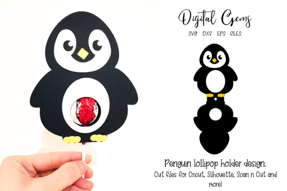 Penguin Lollipop Holder Design: 3D SVG Shapes Review
