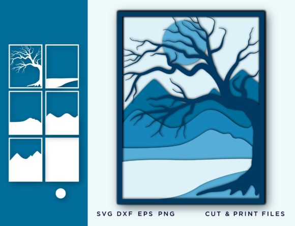 Wall Art 3D, Tree, Mountain Layered Review